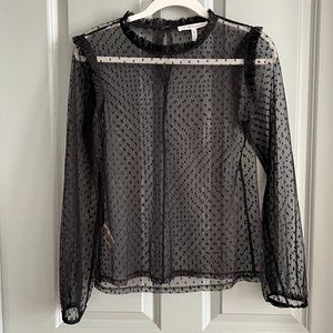BCBGeneration Polka Dot Sheer Blouse